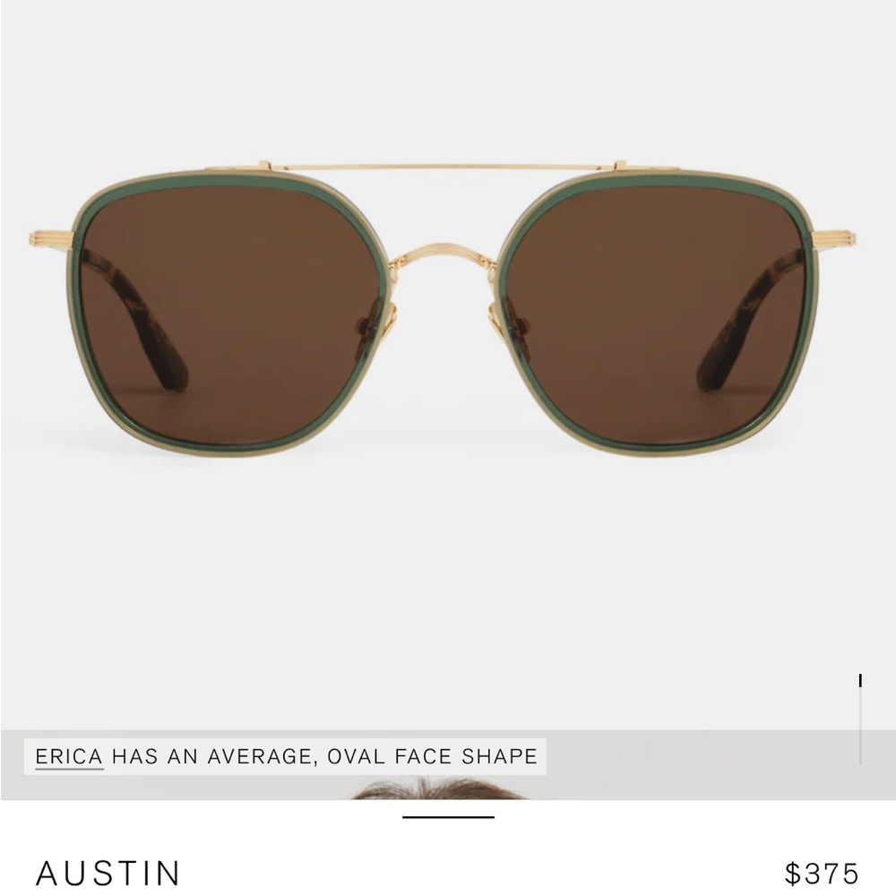 KREWE Austin Sunglasses in Gold and Green